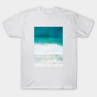 Seaside and wave #4 Sea foam. Aerial view T-Shirt